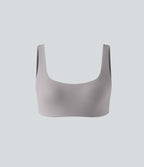 Square Neck Lounge Bralette — Steel Gray — view 5