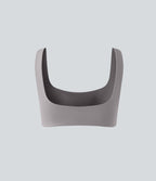 Square Neck Lounge Bralette — Steel Gray — view 6