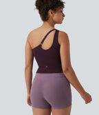 OneForm Seamless Flow One Shoulder Built-in Bra Yoga Tank Top — Fig — view 7