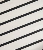 Lace Up Stripe Midi Slip Dress with Pockets — White Black Stripe — view 7