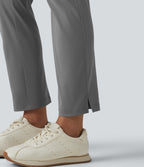 High Waisted Tapered Golf Trousers with Pockets — Mirage Gray — view 7