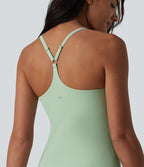 Airy 2-in-1 InstantCool Mini Dance Active Slip Dress with Pockets-Edition — Light Bean Green — view 6