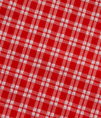 Boat Neck Sleeveless Gingham Mini Casual Dress with Pockets — Cherry Crush — view 7