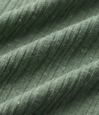 Ribbed Knit High Waisted Tummy Control Flowy Midi Casual Linen-Blend Skirt — Sage Green Ribbed — view 6