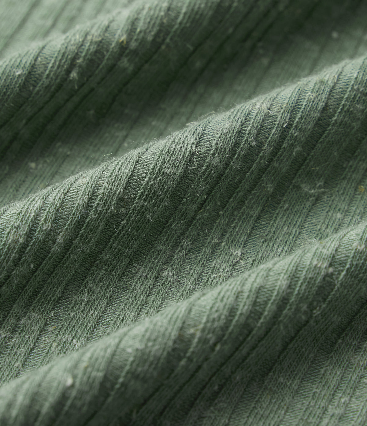 Ribbed Knit High Waisted Tummy Control Flowy Midi Casual Linen-Blend Skirt — Sage Green Ribbed — view 6