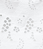 Round Neck Sleeveless Midi Embroidery Eyelet Resort Dress with Pockets — Frost White — view 6