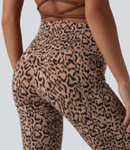 Leopard Print High Waisted Dance Balloon Joggers with Pockets-UPF40+ — Blush Safari — view 6