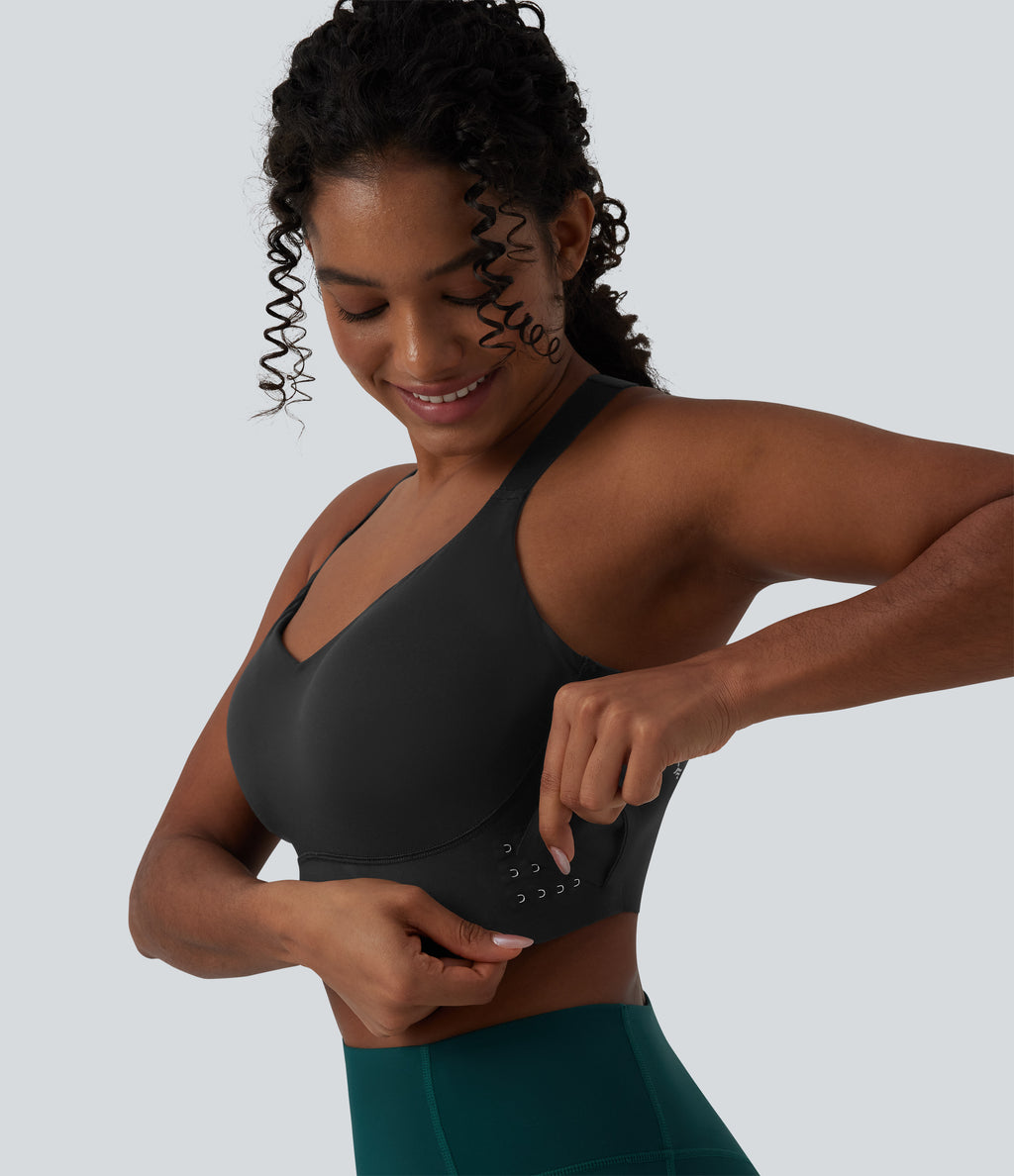 Medium Support Training Sports Bra DD-F — Black — view 4