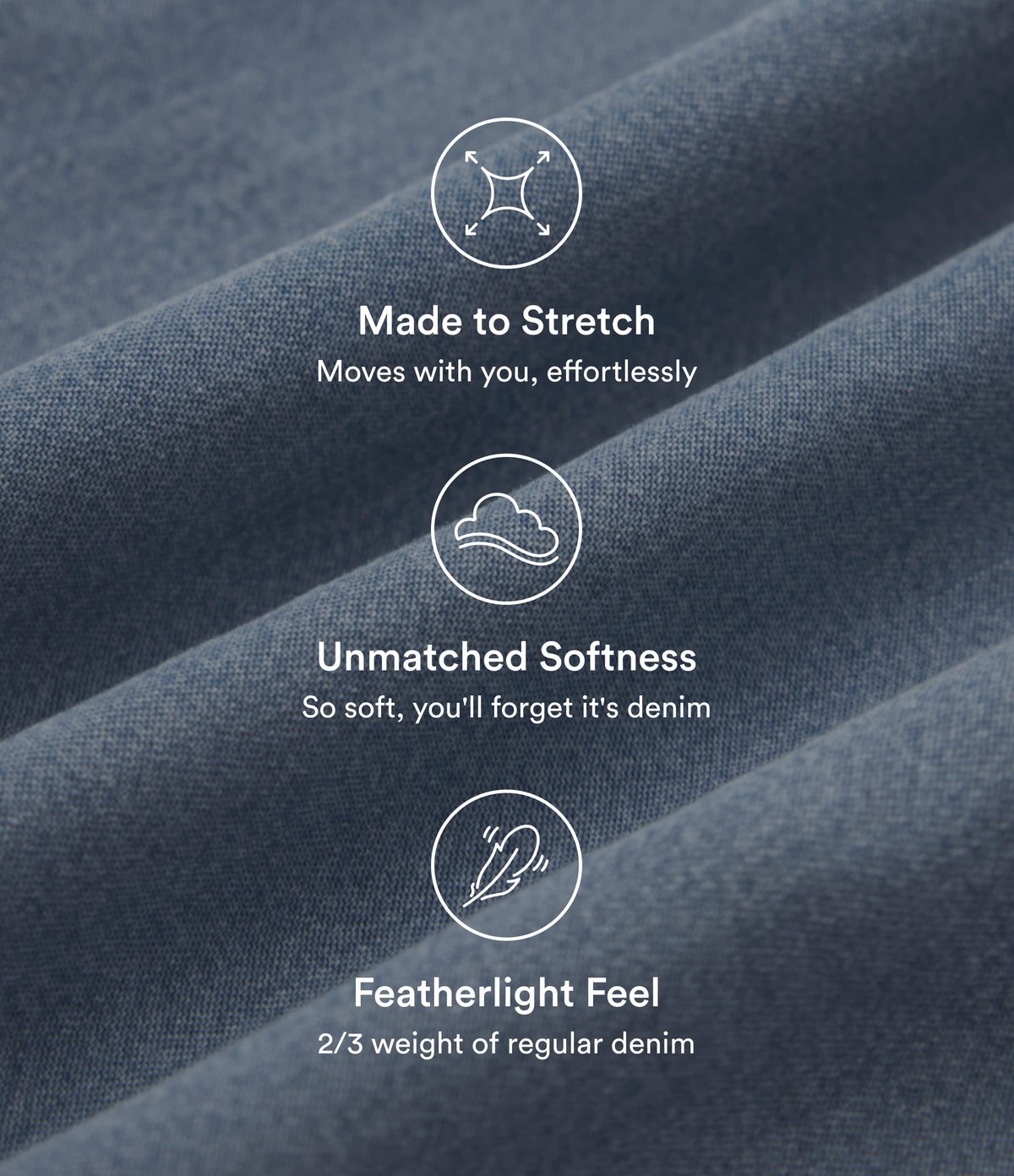 Mid Rise Denim Casual Balloon Joggers with Pockets — Blue Jasper Denim — view 5