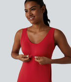 Push-Up 2-in-1 Mini Tennis Active Dress DD-F Cups with Pockets-Edition — Aura Orange — view 5
