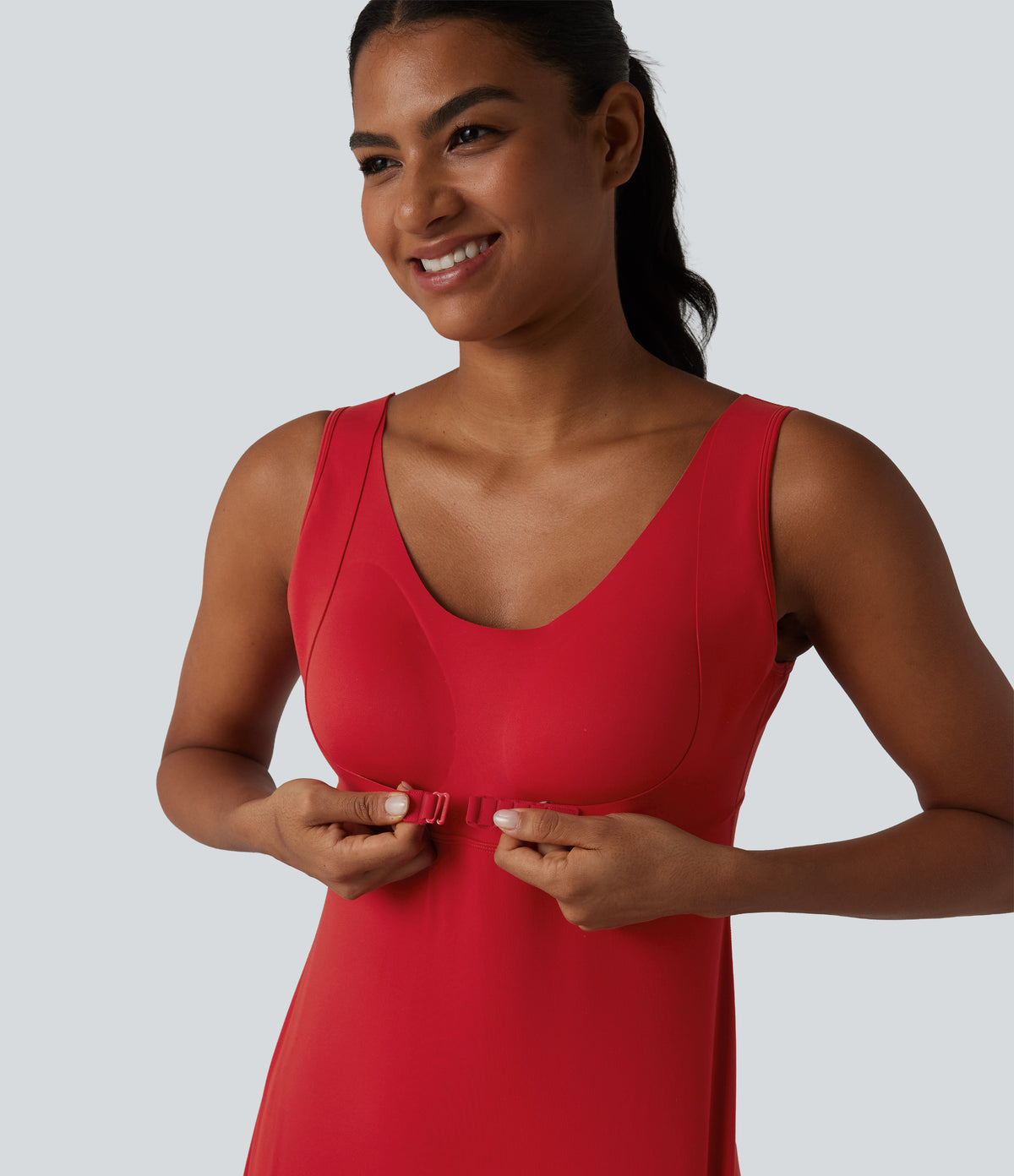 Push-Up 2-in-1 Mini Tennis Active Dress DD-F Cups with Pockets-Edition — Aura Orange — view 5