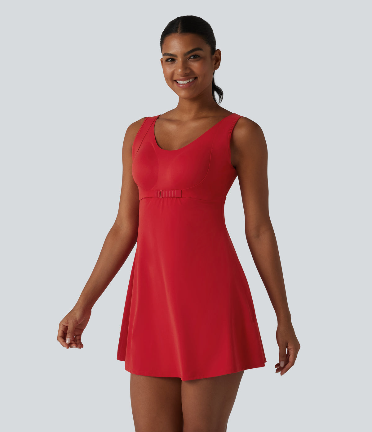 Push-Up 2-in-1 Mini Tennis Active Dress DD-F Cups with Pockets-Edition — Aura Orange — view 4