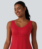 Push-Up 2-in-1 Mini Tennis Active Dress DD-F Cups with Pockets-Edition — Aura Orange — view 6