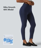 SpacerTek Mid Rise Casual Skinny Trousers with Pockets — Peacoat — view 1