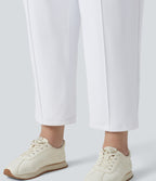 High Waisted Quick Dry Golf Plus Size Trousers with Pockets-Golf Tee-UPF40+ — White — view 7