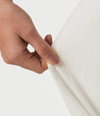 Tie Front Cut Out Midi Linen-Feel Slip Dress with Pockets — White — view 7