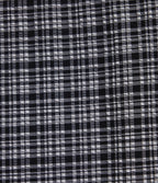 High Waisted Tummy Control Plaid Crinkle Quick Dry Casual Wide Leg Trousers with Pockets — Ink-Snow Weave Plaid — view 8