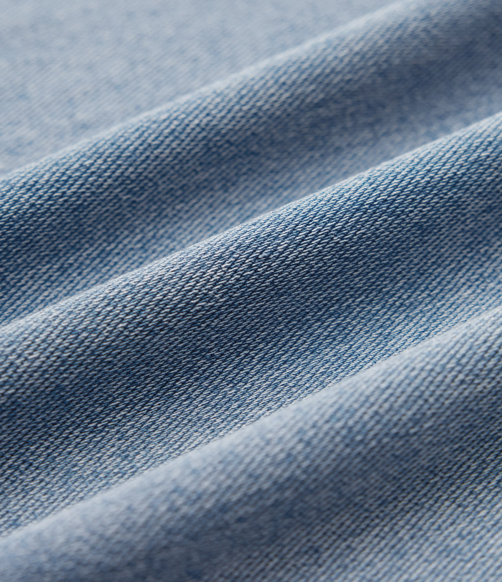 Adjustable Straps Draped Lyocell Casual Baggy Dungarees with Pockets — Malibu Blue Denim — view 7
