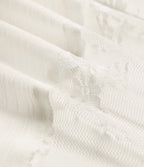 High Waisted Invisible Zipper Midi Contrast Lace Chiffon Party Flowy Skirt — Marshmallow — view 8