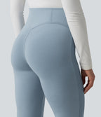 SpacerTek High Waisted Tummy Control Flare Casual Trousers — Dusty Blue — view 5
