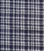 High Waisted Crossover Tummy Control Plaid Crinkle Quick Dry Flare Casual Trousers with Pockets — Mist Night Weave Plaid — view 8