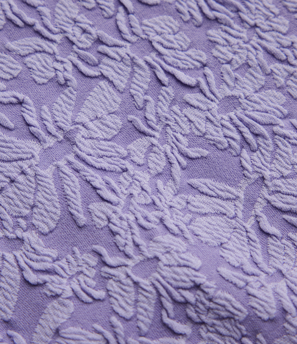 High Waisted Tummy Control Jacquard Bikini Bottom Swimsuit — Purple Rose — view 6