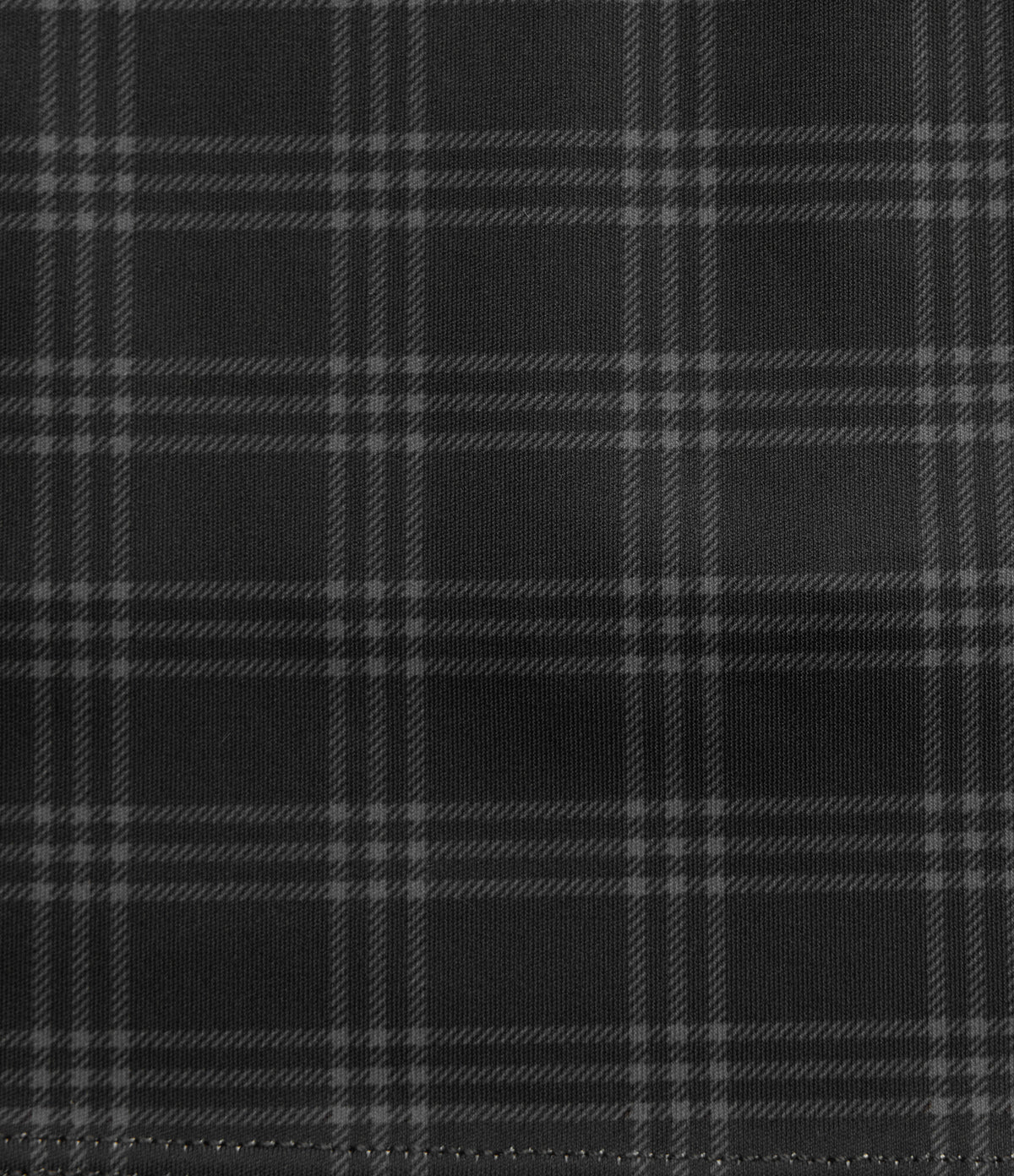 High Waisted Straight Leg Plaid Work Shorts with Pockets — Charcoal Haze — view 8