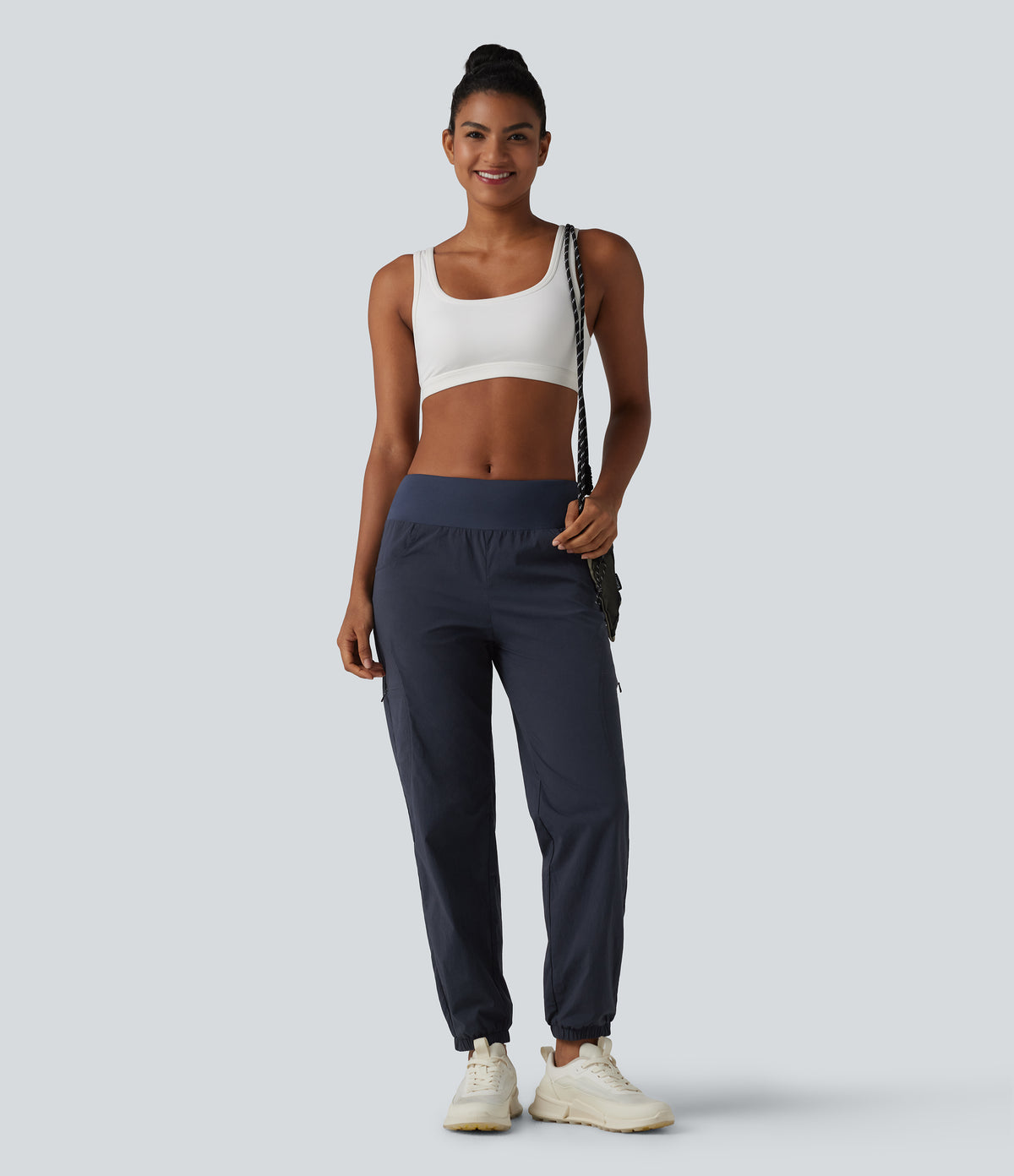 Low Rise Hiking Joggers with Pockets — Parisian Night — view 7