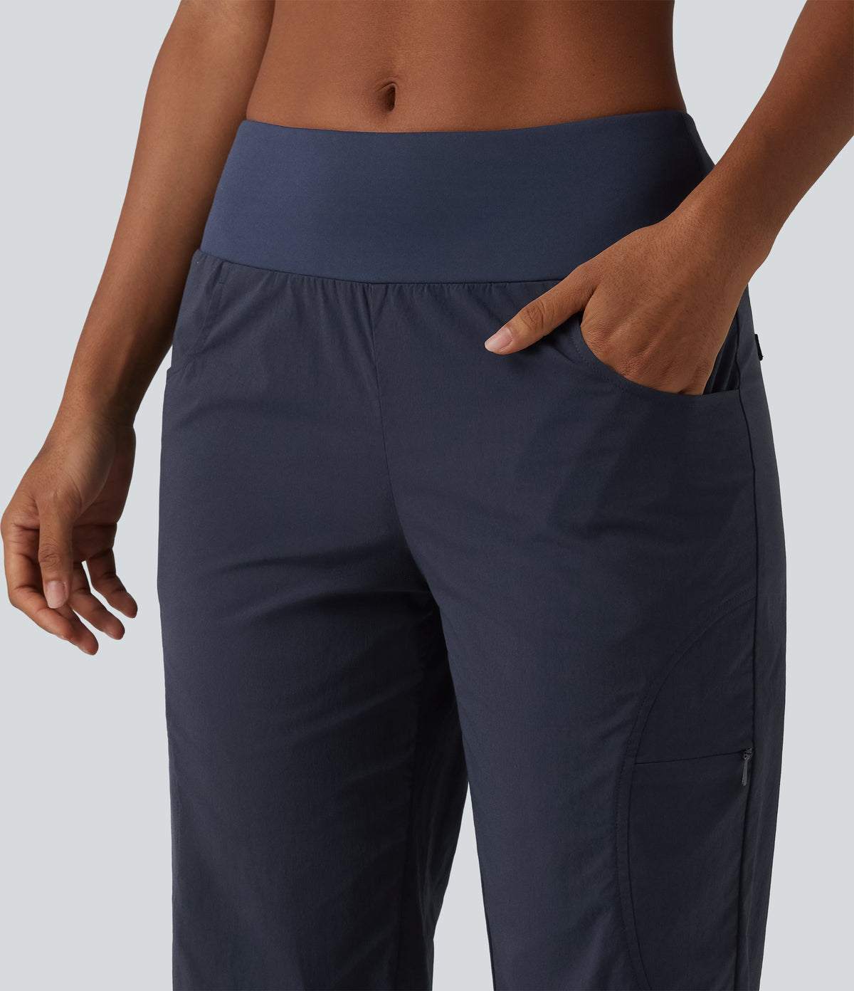Low Rise Hiking Joggers with Pockets — Parisian Night — view 4