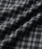 Check Plaid Print High Waisted Drawstring Yoga Biker Shorts 7'' with Pockets — Storm Gray Check Plaid — view 8