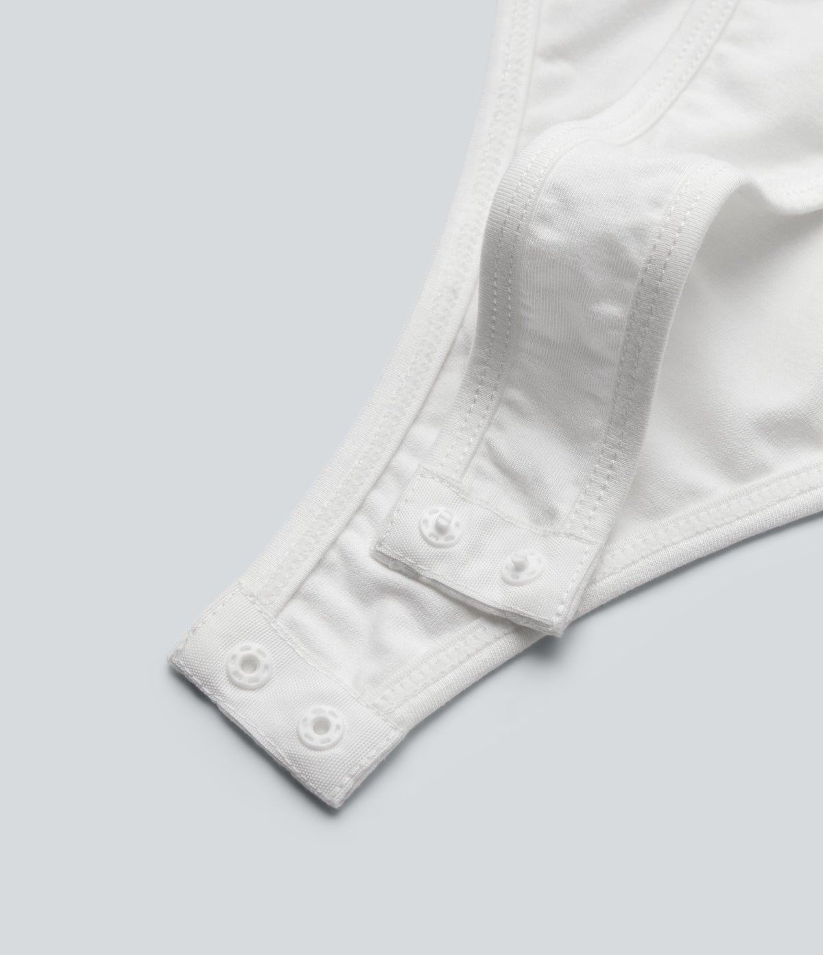 Short Sleeve Casual Bodysuit — White — view 6