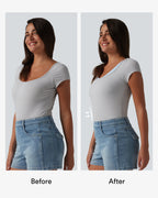 OneForm Seamless Flow Shapewear Casual Tank Top — Corydalis Blue — view 2