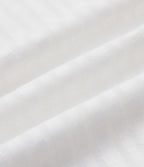 V Neck Short Sleeve Jacquard Casual T-Shirt — White — view 7