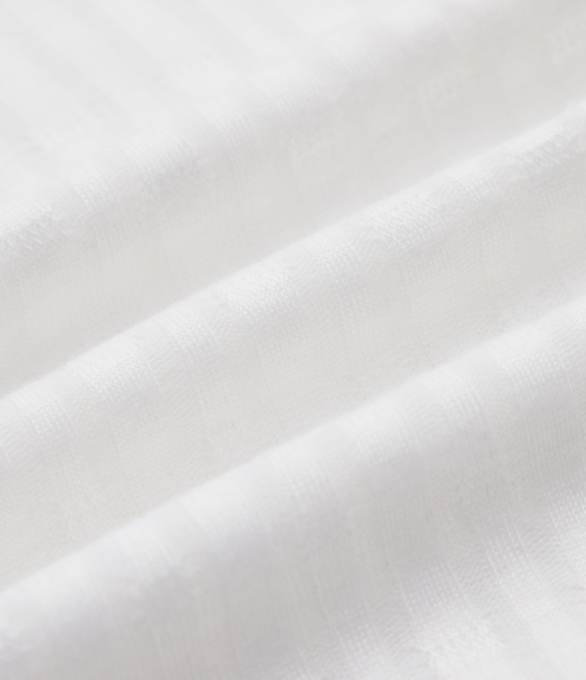 V Neck Short Sleeve Jacquard Casual T-Shirt — White — view 7