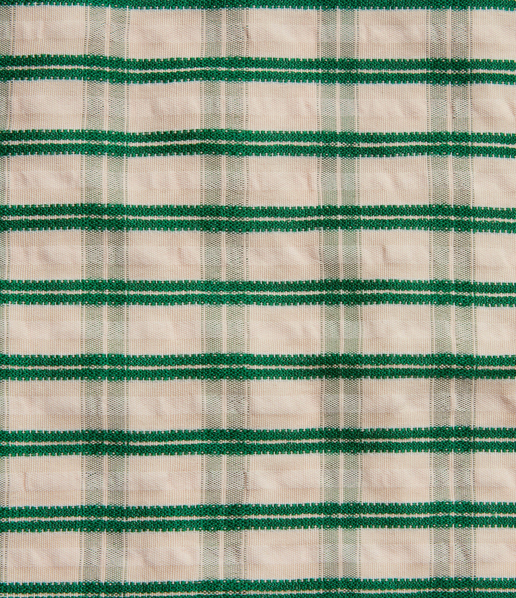 Mid Rise Plaid Cropped Casual Baggy Trousers with Pockets — Forest Meadow Plaid — view 7