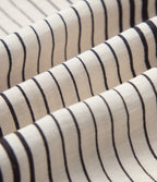 High Waisted Stripes 7/8 Resort Baggy Trousers with Pockets — Soft Ink Stripe — view 6
