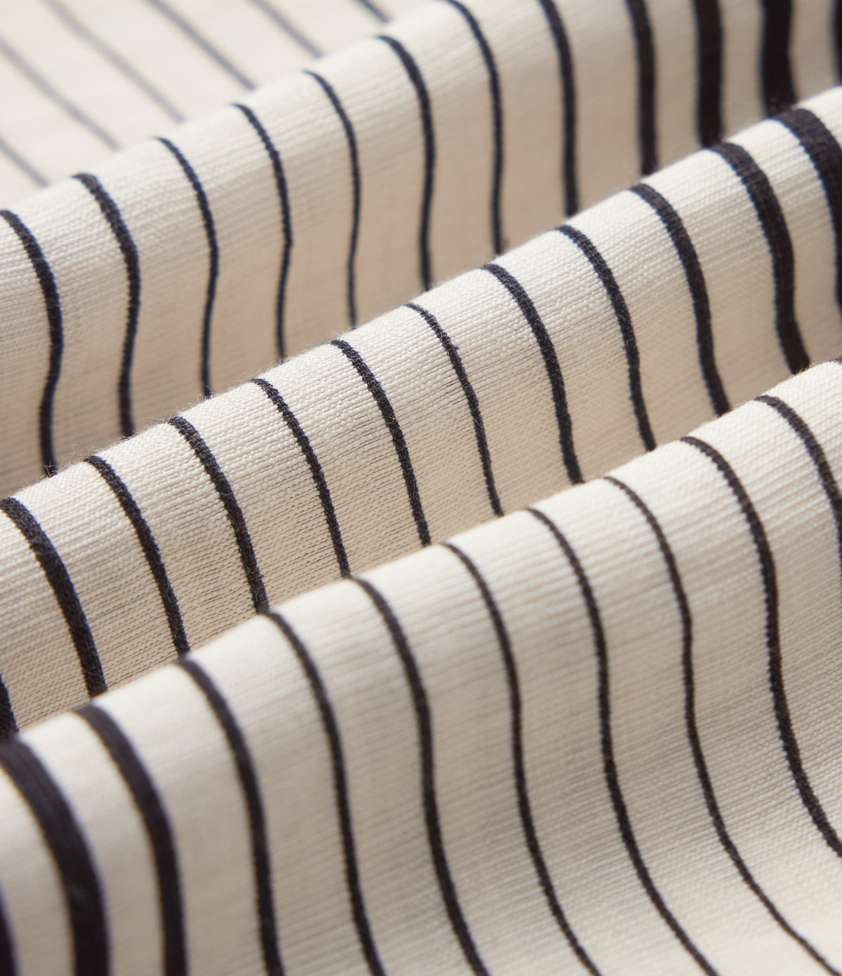 High Waisted Stripes 7/8 Resort Baggy Trousers with Pockets — Soft Ink Stripe — view 6