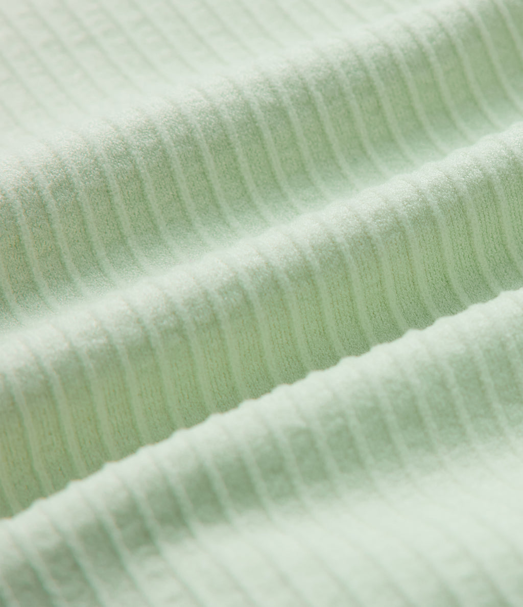 OneForm Seamless Flow Ribbed V-neck Yoga Tank Top — Milky Green — view 6