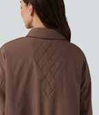 Long Sleeve Casual Padded Jacket with Pockets — Acorn — view 5