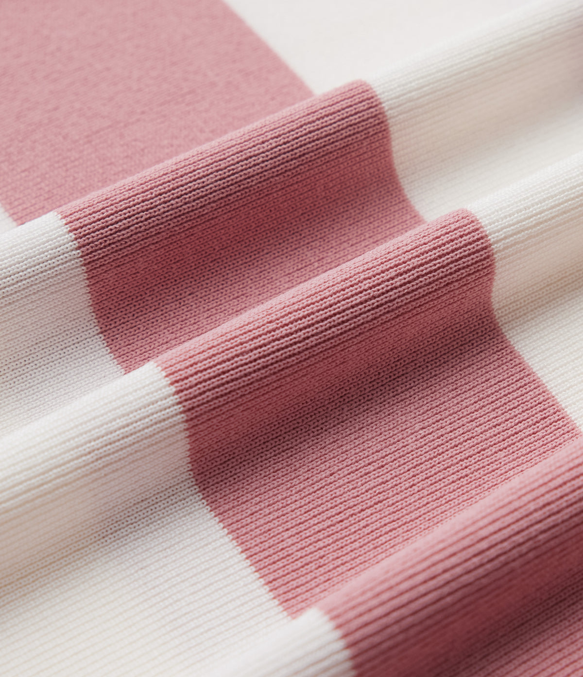 Polo Collar Short Sleeve Stripe Mini Casual Dress — Rosewater Stripe — view 7