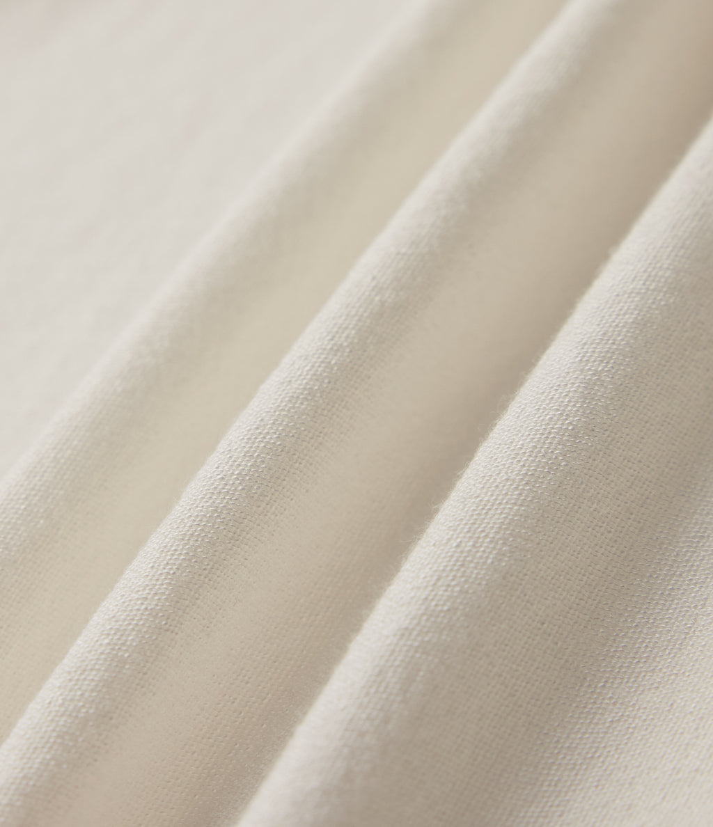 3/4 Sleeve Ruched Linen-Feel Work Blazer with Pockets — Marshmallow — view 7