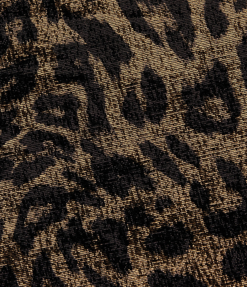 Mid Rise Drawstring Baggy Leopard Print Casual Trousers with Pockets — Black Coffee Leopard Print — view 7