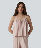 Draped Lounge Tank Top — Shell — view 4