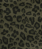 Adjustable Straps Rolled Hem Leopard Print Casual Short Dungarees with Pockets — Olive Leopard — view 8