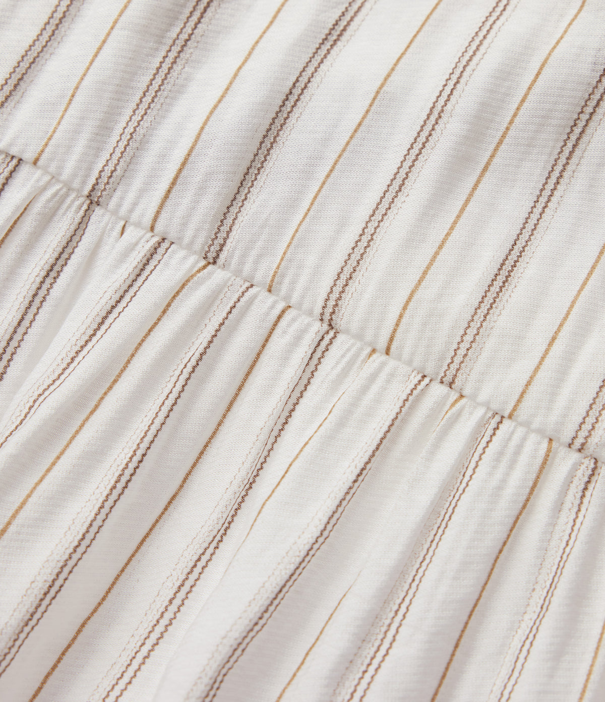 V Neck Lace Up Stripe Flowy Maxi Dress — Honey Oat Stripe — view 8