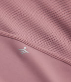Round Neck Long Sleeve Curved Hem Eyelet InstantCool Quick Dry Running Sports Top-UPF50+ — Nostalgia Rose — view 8
