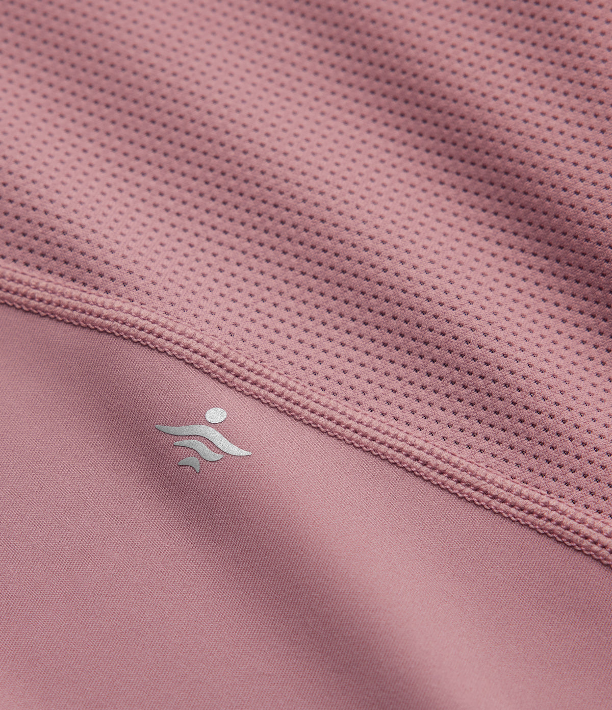 Round Neck Long Sleeve Curved Hem Eyelet InstantCool Quick Dry Running Sports Top-UPF50+ — Nostalgia Rose — view 8