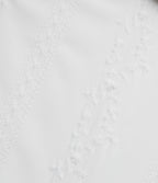 U Neck Sleeveless Embroidery Mini Dress — White — view 7