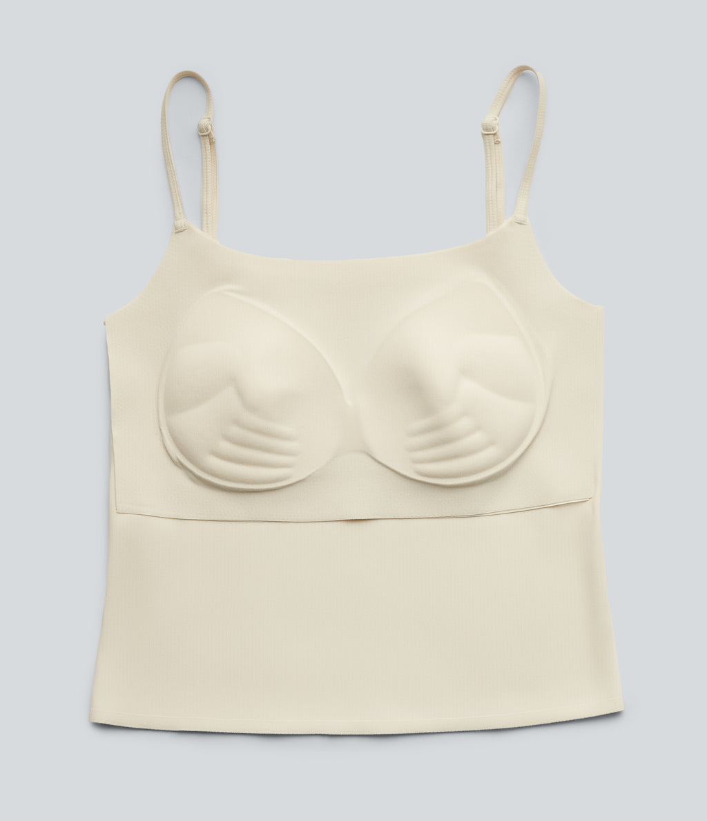 Non-Removable Pad Casual Tank Top — Baby's Breath — view 8