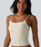 Non-Removable Pad Casual Tank Top — Baby's Breath — view 5